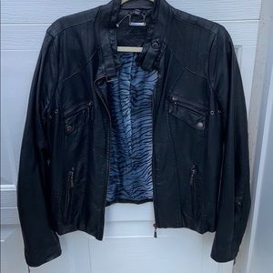 Faux Leather Motorcycle Jacket